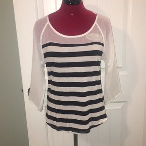 LC Lauren Conrad Black & White Blouse